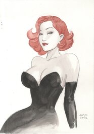 Enrico Marini - Noir Burlesque - T2 portrait Caprice - Illustration originale