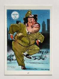 Bill Sienkiewicz - Bill Sienkiewicz - Rock Bottom Awards Original card art Al Sharpton Honeymooners - Original Illustration