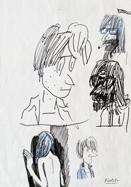 Blutch - Travail de recherche - Esquisses diverses - Original art