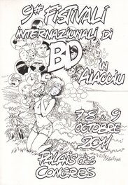 Michel Espinosa - Affiche originale festival de la BD d'Ajaccio 2011 - Illustration originale