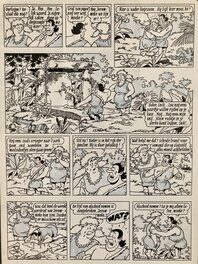 Paul Geerts - Suske en Wiske / Bob et Bobette - De Malle Mergpijp - Planche originale