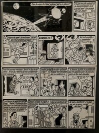 Willy Vandersteen - Suske en Wiske / Bob et Bobette - De Wolkeneters - Planche originale