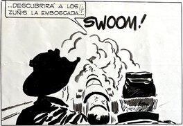 Hugo Pratt - Sergent Kirk - Il Castello di Titlan page 74 - planche originale - comic art d Hugo Pratt - Sergent Kirk - Il Castello di Titlan page 74 - planche originale - comic art d