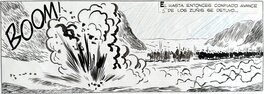 Hugo Pratt - Sergent Kirk - Il Castello di Titlan page 74 - planche originale - comic art e Hugo Pratt - Sergent Kirk - Il Castello di Titlan page 74 - planche originale - comic art e