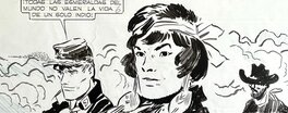 Hugo Pratt - Sergent Kirk - Il Castello di Titlan page 74 - planche originale - comic art g Hugo Pratt - Sergent Kirk - Il Castello di Titlan page 74 - planche originale - comic art g