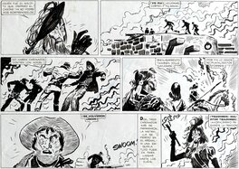 Hugo Pratt - Sergent Kirk - Il Castello di Titlan page 75 - planche originale - comic art a Hugo Pratt - Sergent Kirk - Il Castello di Titlan page 75 - planche originale - comic art a