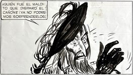 Hugo Pratt - Sergent Kirk - Il Castello di Titlan page 75 - planche originale - comic art b Hugo Pratt - Sergent Kirk - Il Castello di Titlan page 75 - planche originale - comic art b