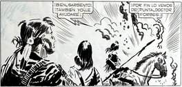 Hugo Pratt - Sergent Kirk - Il Castello di Titlan page 75 - planche originale - comic art e Hugo Pratt - Sergent Kirk - Il Castello di Titlan page 75 - planche originale - comic art e