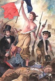 Milo Manara - La liberté guidant le peuple - Original Illustration