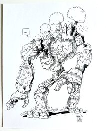 oTTami - Dessin original de l'Inktober 2022 : Un craqueleur de Dofus ! - Original Illustration