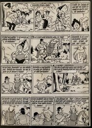 Willy Vandersteen - Suske en Wiske / Bob et Bobette - De Zingende Zwammen - Planche originale