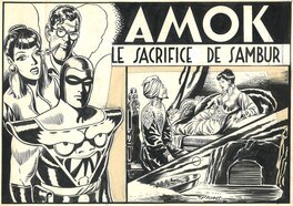 Planche originale - Couverture Amok " Le Sacrifice de Sambur "