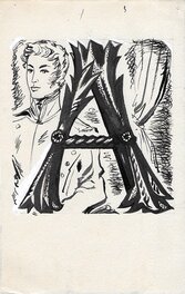 Georges Pichard - Lettrine "A" époque Rouge et le Noir - Original Illustration