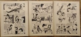 Claude-Henri Juillard - 3 planche consécutives + 1 planche" Capitaine TORNADE" Claude Henri-Juillard - Comic Strip