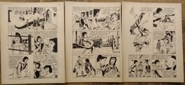 Claude-Henri Juillard - 3 planche consécutives + 1 planche" Capitaine TORNADE" Claude Henri-Juillard - Comic Strip