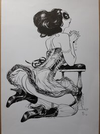 Yannick Corboz - La dévote (Confesse) - Original Illustration