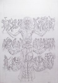Raúlo Cáceres - Couverture Crossed non publiée ''Zombie évolution'' - Couverture originale