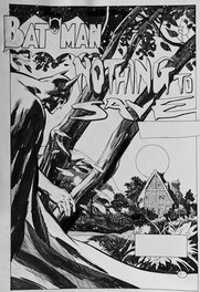 Alessandro Baggi - Baggi, Couverture Batman, Nothing to save, essai DC comics, 1998. - Original Cover