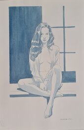David Morancho - Sara lone assise - Illustration - Original Illustration