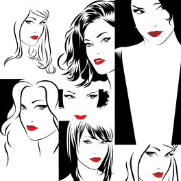 Walter Minus - Julia, Stéfania, Caprice, Gilda, Eve, Norma. - Original Illustration