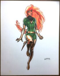 Joseph Michael Linsner - Linsner - Green Phoenix - Original Illustration