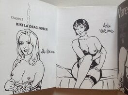 Dédicace - Varenne Alex Pin up Kiki et Max Sex sexy superbe dessin dédicace dans BD Album Police by night 1 et 2 Éo 2001 NEUF et complet