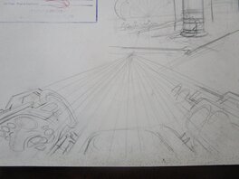 Travail préparatoire au dos de la planche Travail préparatoire au dos de la planche
