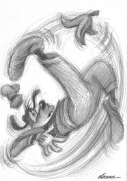 Joan Vizcarra - Goofy Slipping on a Banana - Original Illustration