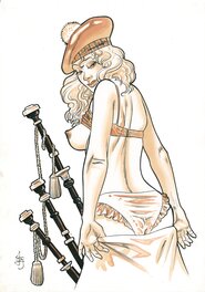 Olaf Boccère - Scotish girl, El Vibora cover - Original Illustration