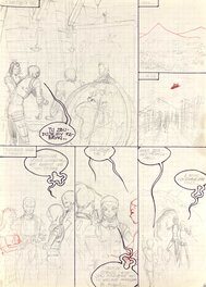 Jaroslaw Musial - The second middle ages, p 45 sketch - Planche originale