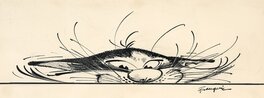 André Franquin - Le chat de Gaston - Original Illustration
