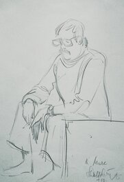 François Walthéry - Portrait de Mittéï - Original art