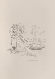 Stefano Turconi - Stefano Turconi - Dessin original de la couverture de la version Espagnole de "Le Port des Marins perdus" (El Puerto Prohibito) - Planche originale