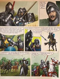 Jeronaton - Jeronaton/Jean Torton, planche originale, récit historique Moyen-âge, "Théodora, Les Mongols". - Comic Strip