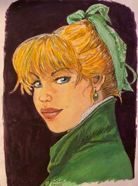 Michel Faure - Michel Faure, illustration originale,"Les Fils de l'Aigle", Capucine. - Original Illustration