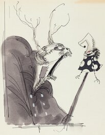 Tim Burton - Tim Burton - The Black Cauldron - The Horned King - Illustration originale