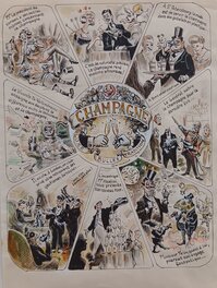 Winshluss - Champagne - Illustration originale