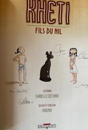 Isabelle Detan et Mazan, 2 illustrations originales, Khéti et Mayt, "Khéti, Fils du Nil".