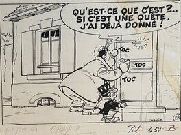 Jean Chakir - Jean Chakir, planche originale, case représentant Tracassin et Angelure. - Planche originale