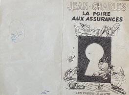 Jean Chakir - Jean Chakir, dessin original, La foire aux assurances. - Original Cover