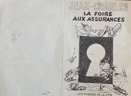 Jean Chakir - Jean Chakir, dessin original de couverture, "La Foire aux Assurances". - Couverture originale