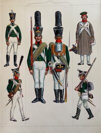 L.&F. Funcken, planche originale, "le costume et les armes des soldats de tous les temps".
