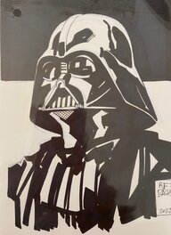 Ramon F. Bachs - Star Wars Dark Vador , illustration originale par R. F. Bachs . - Illustration originale