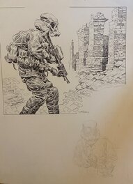 Thomas Frisano - Thomas Frisano, illustration originale, Soldat. - Original Illustration