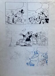 Giuseppe Zironi - Studios Disney, planche originale,  Mickey et Dingo. - Œuvre originale