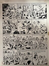 Étienne Le Rallic - Etienne Le Rallic, planche originale, David Crockett, "La Merveilleuse Perle Noire". - Comic Strip