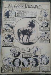 August Froehlich - Black Beauty Classics Illustrated #60 - Planche originale