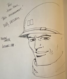 Willy Harold Vassaux, illustration originale, GI officer, "Nuts, la Bataille des Ardennes, la Riposte".