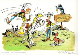 Gil Formosa - Hommage à MORRIS et LUCKY LUKE ! - Illustration originale