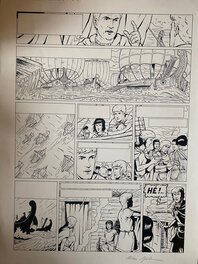 Jacques Martin par Marc Jailloux, planche originale, Alix, "Britannia".